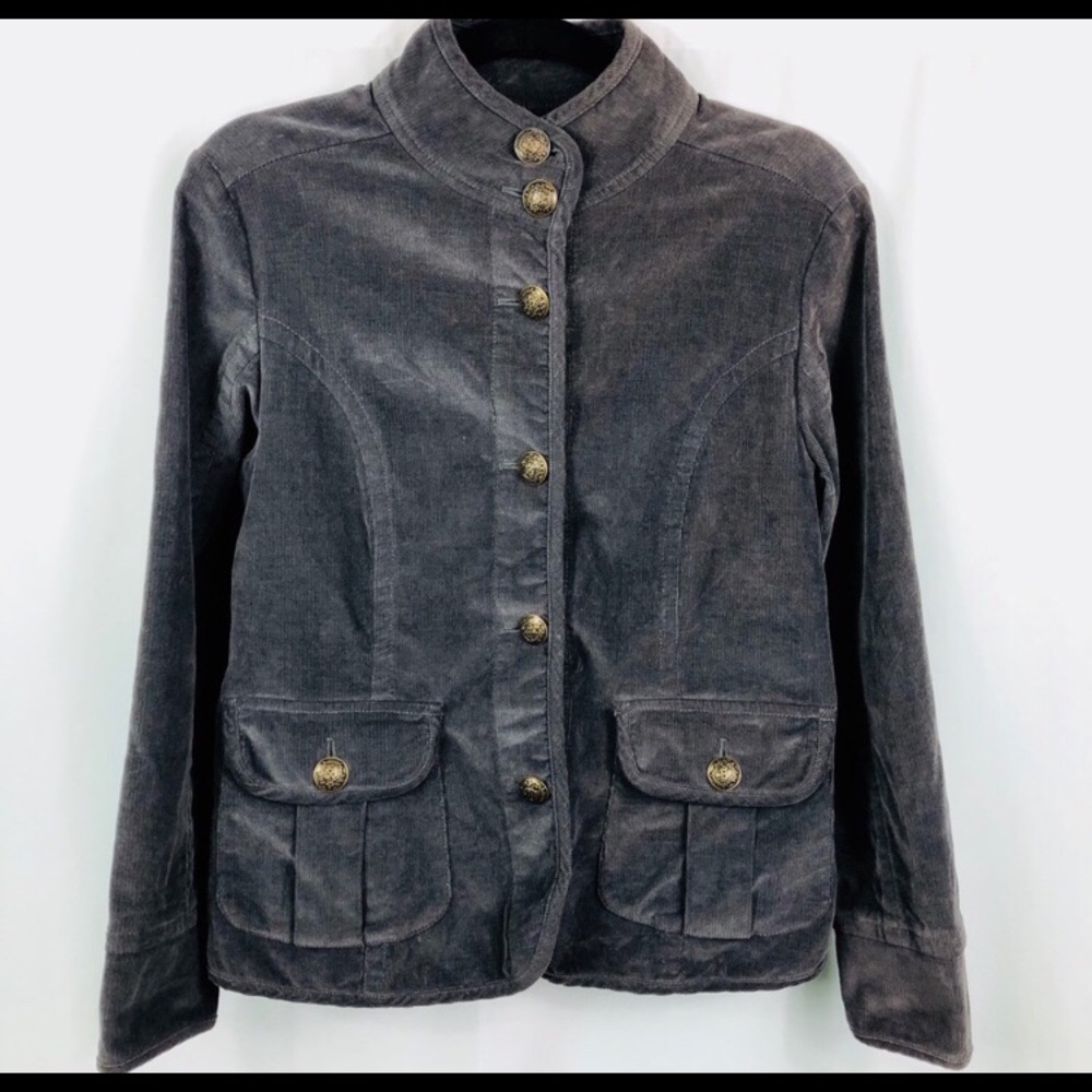 AMI soft corduroy gray lightweight vintage jacket.